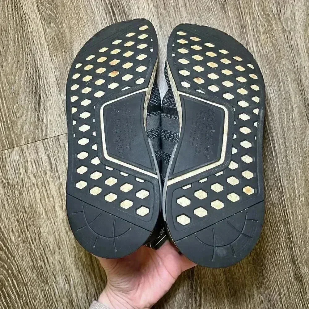 Mens Adidas NMD R1 Black Sneakers - 9
